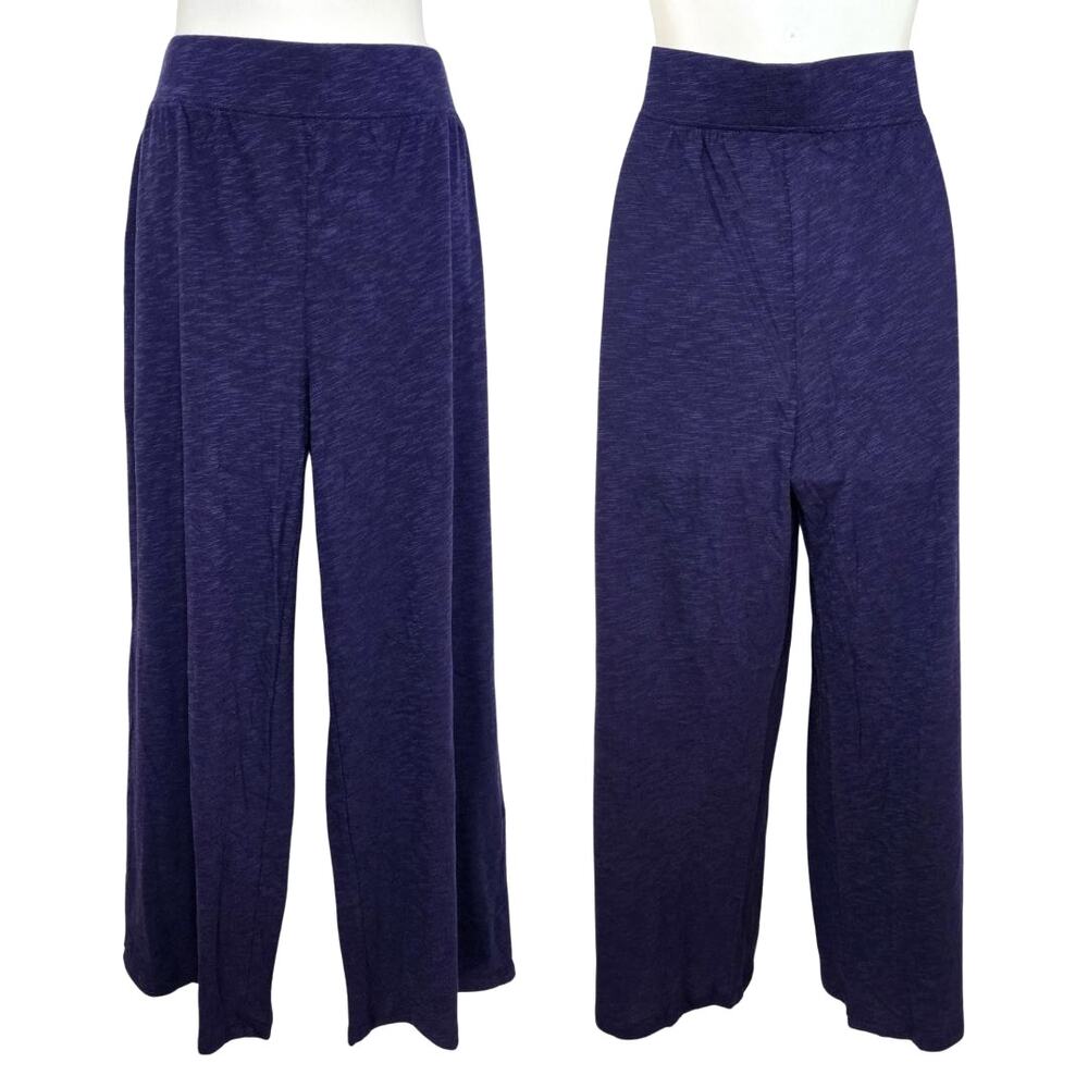 Colleen Lopez Women's Wide Leg Cropped Pant Bright Navy Size M NWOT